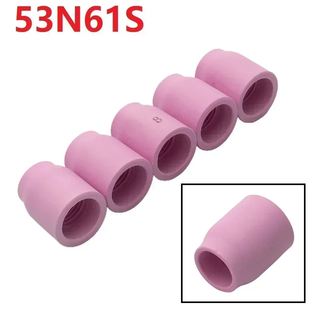 5 Pz Per Set 53N61S Ugelli In Ceramica Allumina Tazza Lente Gas Per TIG WP17 18 26 Torcia di Saldatura Accessori di Consumo