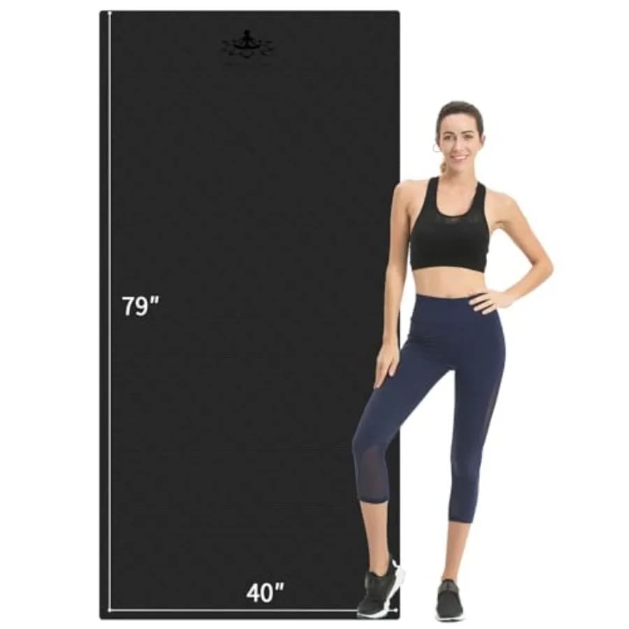 Tappetino Yoga Extra Lungo in TPE 200x100x1,2 cm, Antiscivolo per Casa, Palestra, Yoga, Pilates, Fitness e Allenamenti