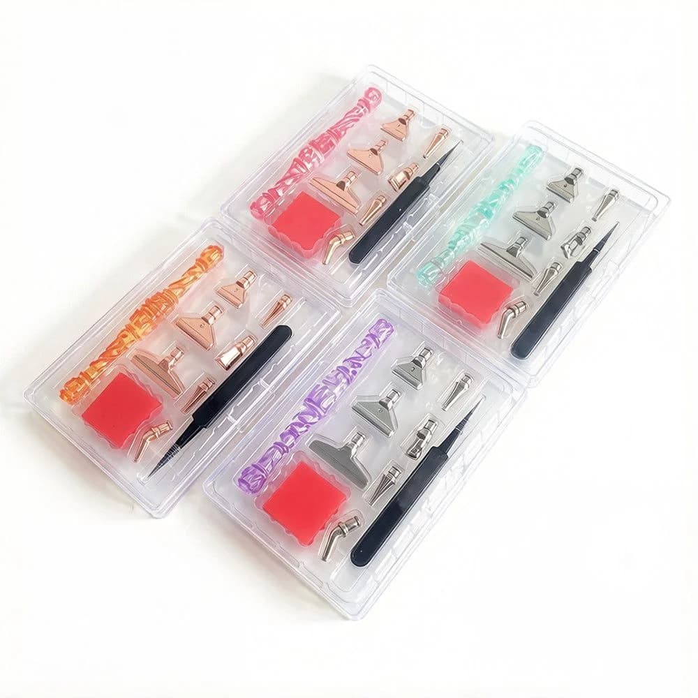 Diamond Painting Accessories Kit with 7 Metal Tips, Point Drill Pen, Red Wax, Tweezers for 5D DIY Diamond Embroidery Craft Tools