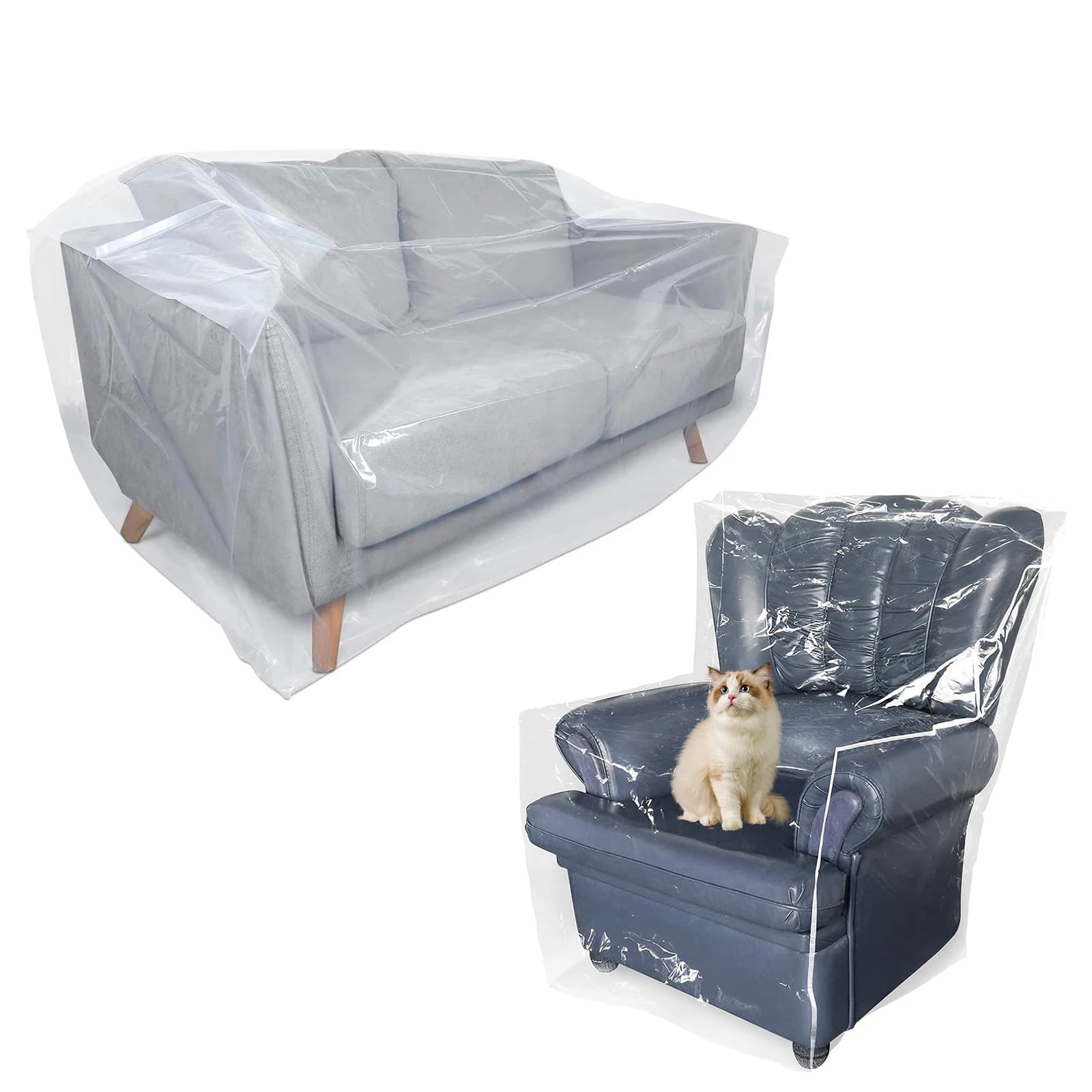 Transparent Plastic Cover for Domestic Animals, Waterproof Protection Against Cans and Cats