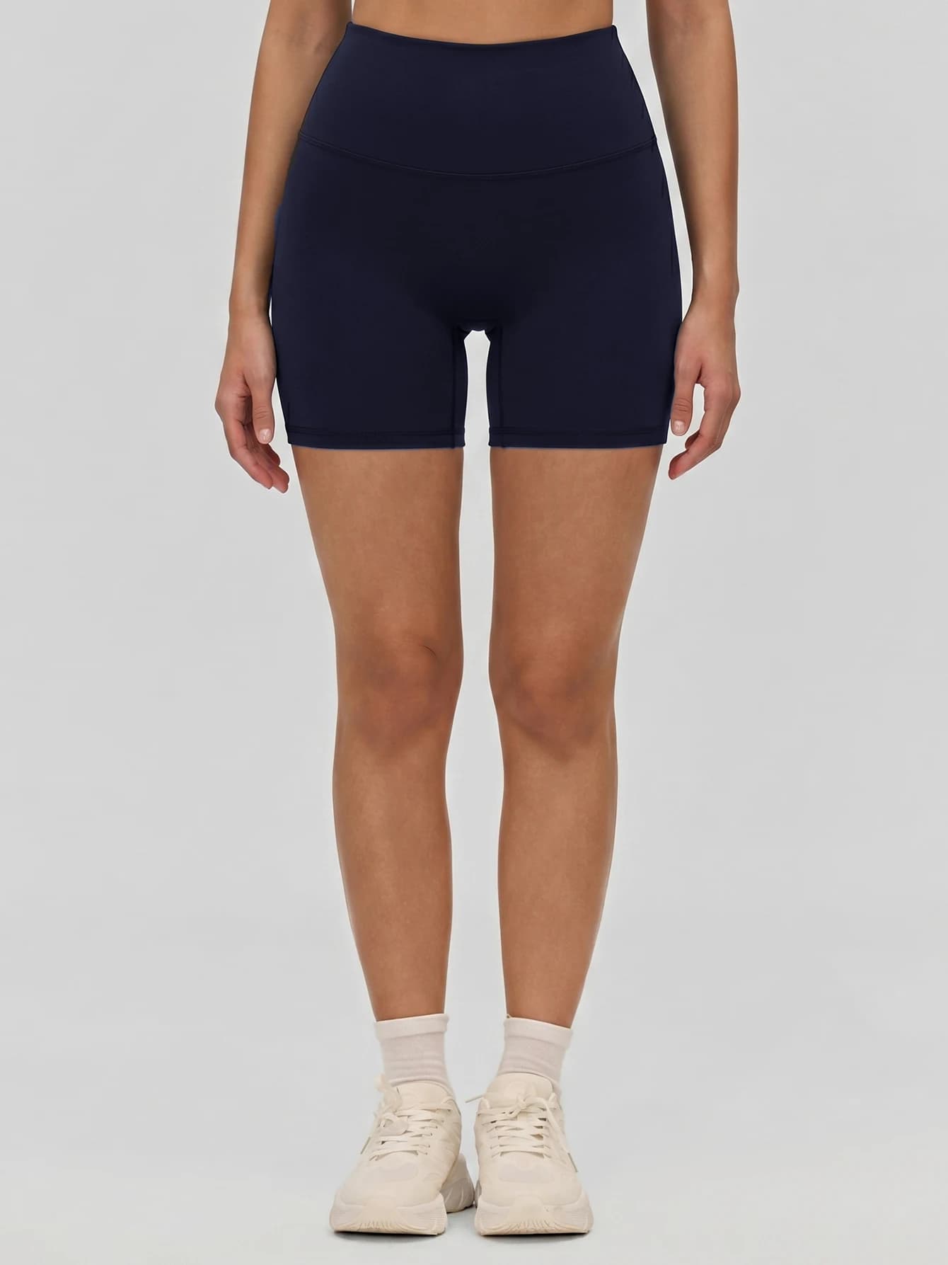 Women High Waist LYCRA Yoga Biker Shorts Butt Lifting Workout Shorts Lycra Soft Naked Feeling Fitness Cycling Sport Shorts