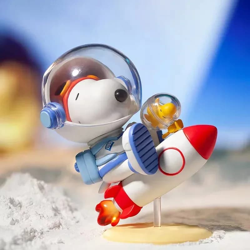 POP MART Snoopy Space Series Scatola cieca originale Scatola misteriosa a sorpresa Cute Anime Action Figure Ornamenti Figurine