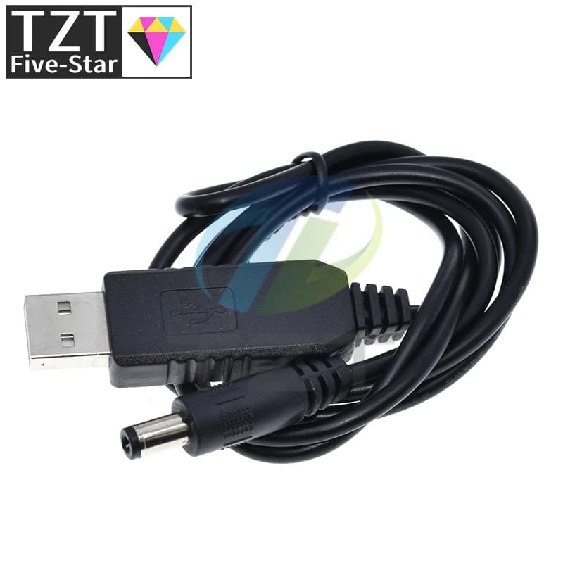Cavo di Alimentazione USB GREATZT, Convertitore da DC 5V a DC 9V / 12V, Adattatore Step-Up per Router con Spina 2.1x5.5mm
