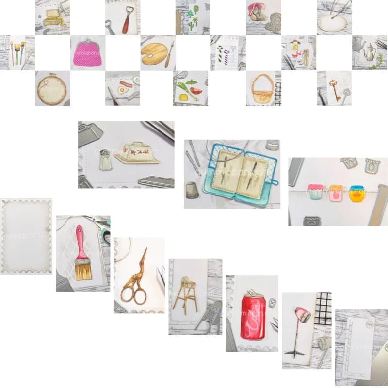 Beachwear for Amy Retro Hair Dryer Cutting Dies Scrapbook Diary Decoration Stencil Embossing Template DIY Greeting Card Handmade