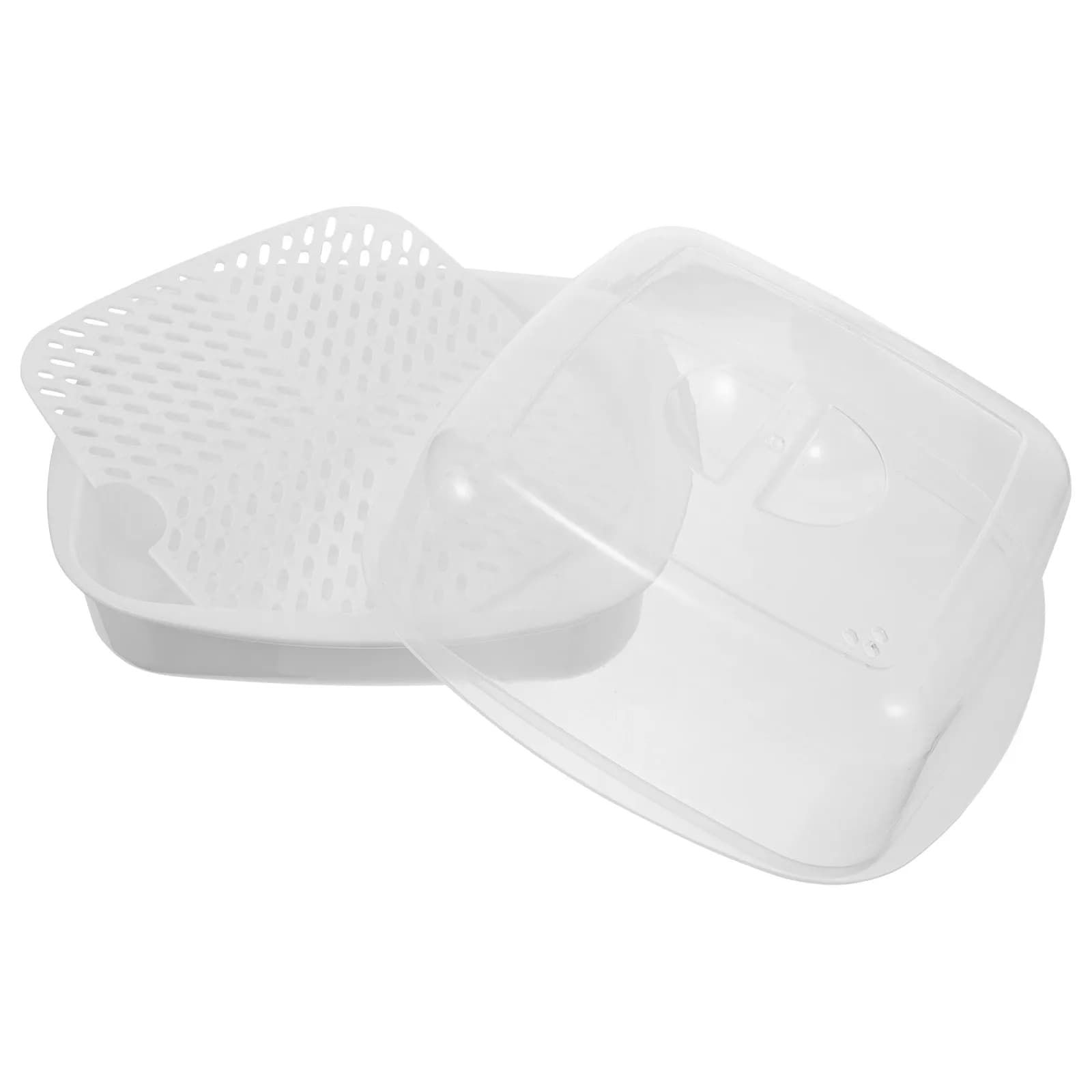Cestello per Cottura a Vapore per Microonde, 1 Pezzo, Materiale PP Bianco, Struttura a Nido d'Ape, Resistente al Calore, Contenitore per Cottura a Vapore, Accessorio da Cucina