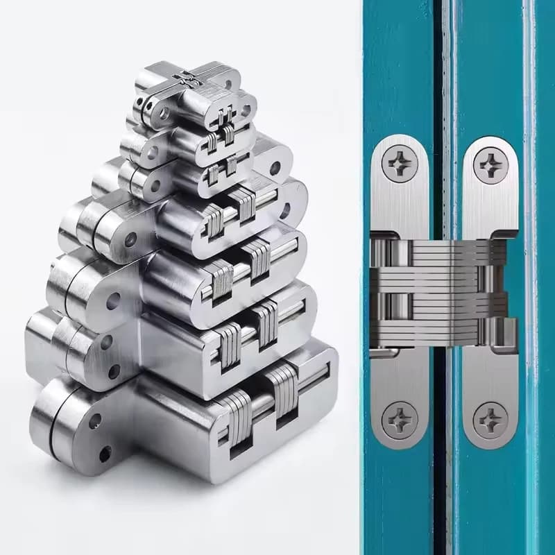 Concealed Barrel Wooden Box 180 Degree Folding Hidden Gate Hinge Stainless Steel Invisible Hinges Heavy Duty Built-in Door Hinge