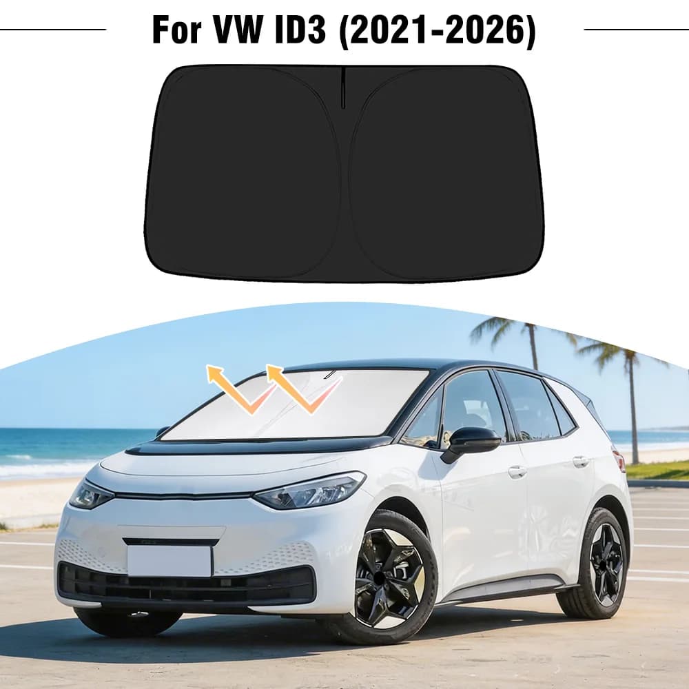 Parasole per Parabrezza Auto Volkswagen VW ID3 2021-2024 2025 2026, Copertura Anteriore, Protezione UV, Accessori