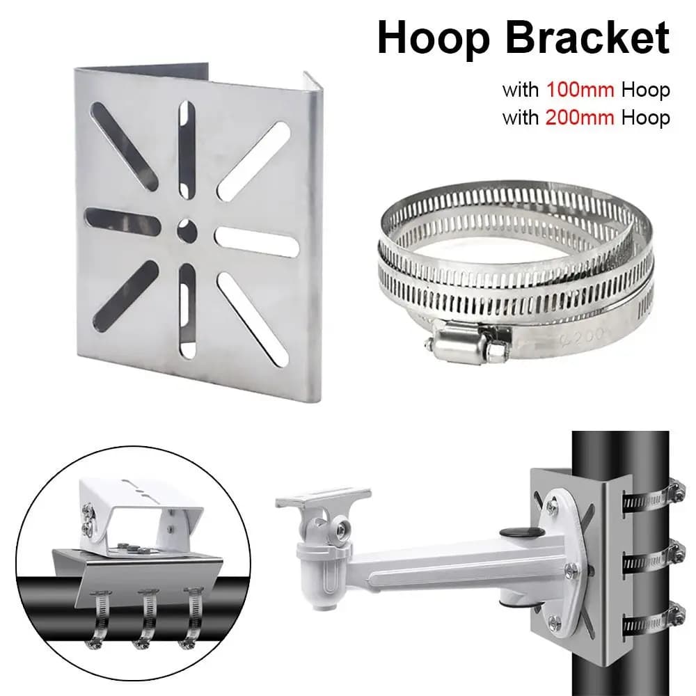 New 1 set with 100/200 mm long rim monitoring bracket universal bracket for mounting on stainless steel pole bracket for durable circle