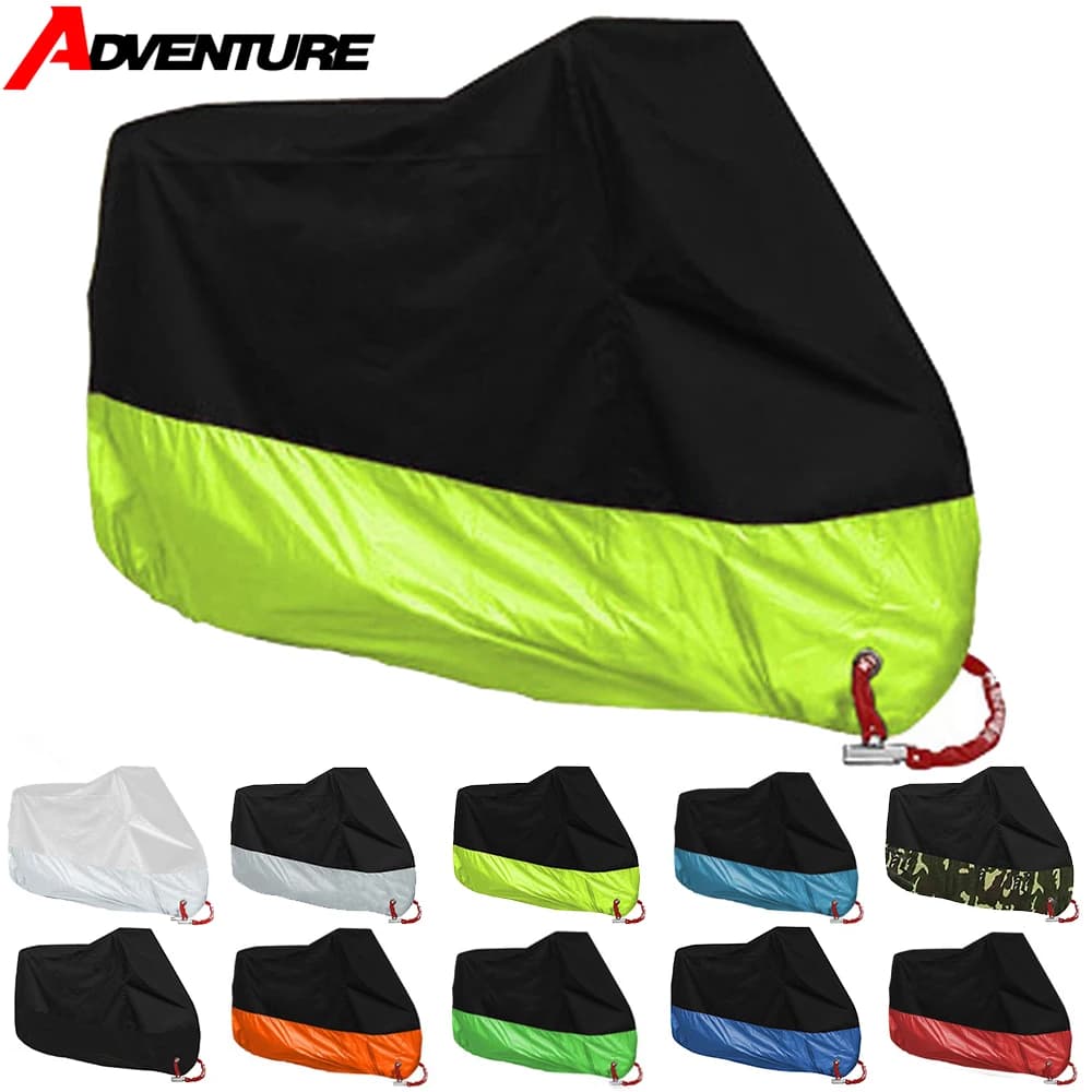 Waterproof motorcycle cover for all seasons UV dust protection 190T multi color motorcycle cover