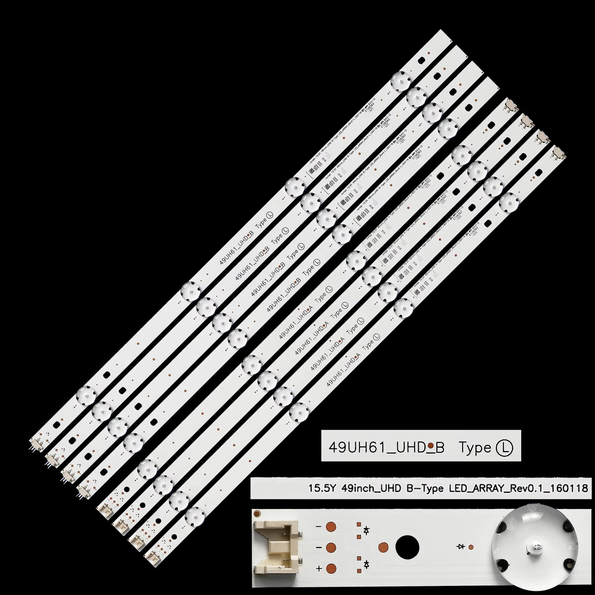 Striscia LED per 49UH603V 49LH5700 49UH620 49UH620V 49UH6100 49LH5700 49LH5100 49UH617Y SSC_49inch_FHD_A B 49UH61_UHD_A B