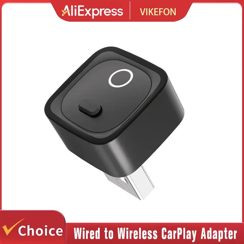 Adattatore CarPlay Wireless CA525-M Mini da Cablato a Wireless, Convertitore Plug and Play, WIFI 6 BT5.4, Box Intelligente per Sistemi Auto