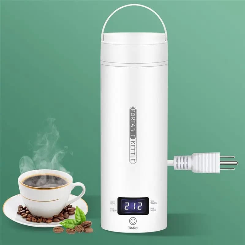 A60T Effortless Travel Electric Kettle Portable Small Mini Tea Coffee Kettle Water Heater With LCD US Plug
