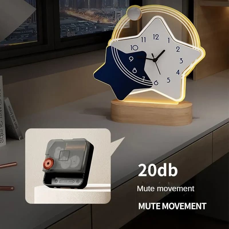 Mini XINGX table watch creative mute for children: cute, bright, ideal for decorating the bedside table and desktop