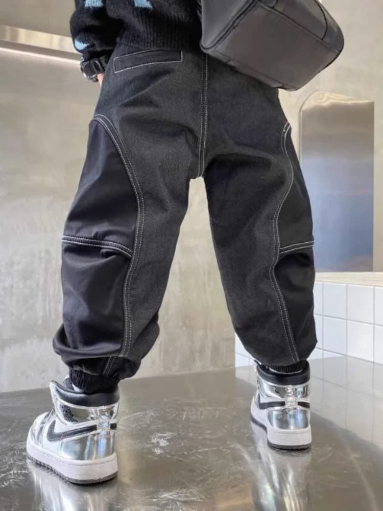 Jeans Casual per Ragazzi, Nuovi Pantaloni Versatili Primaverili e Autunnali, Jeans Comodi per Bambini, Abbigliamento per Bambini