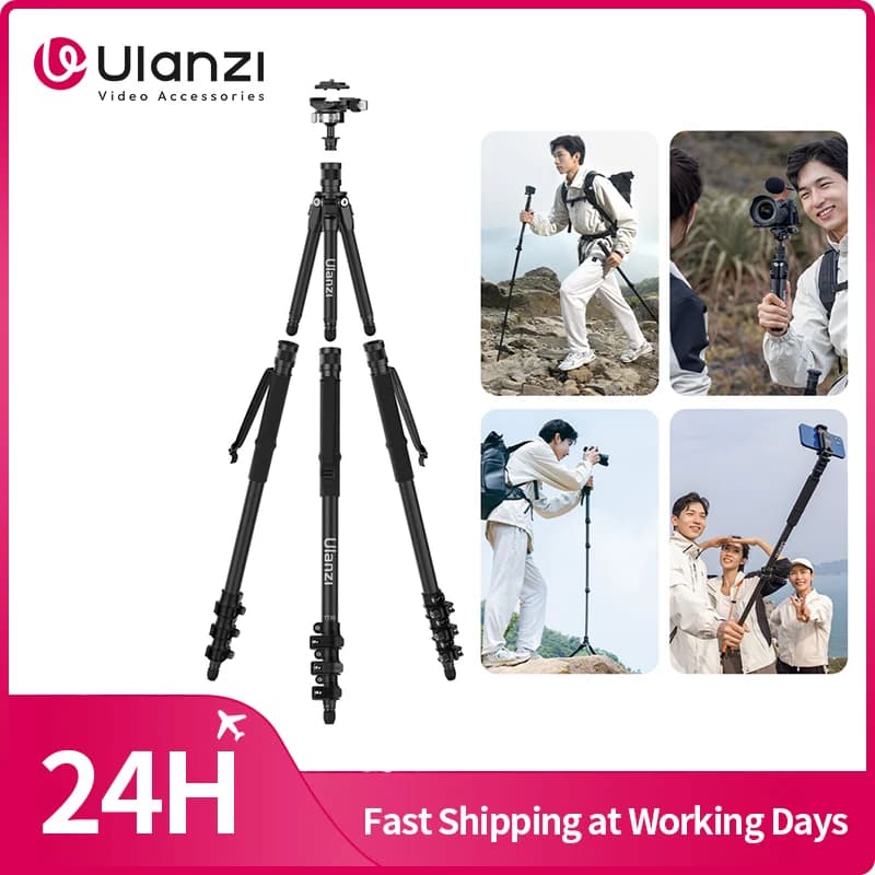 Ulanzi TT35 Kit tripod stick by Trekking stick by Trekking monopiede Selfie Stick Mini tripod for outdoor shooting trips maximum load 5KG