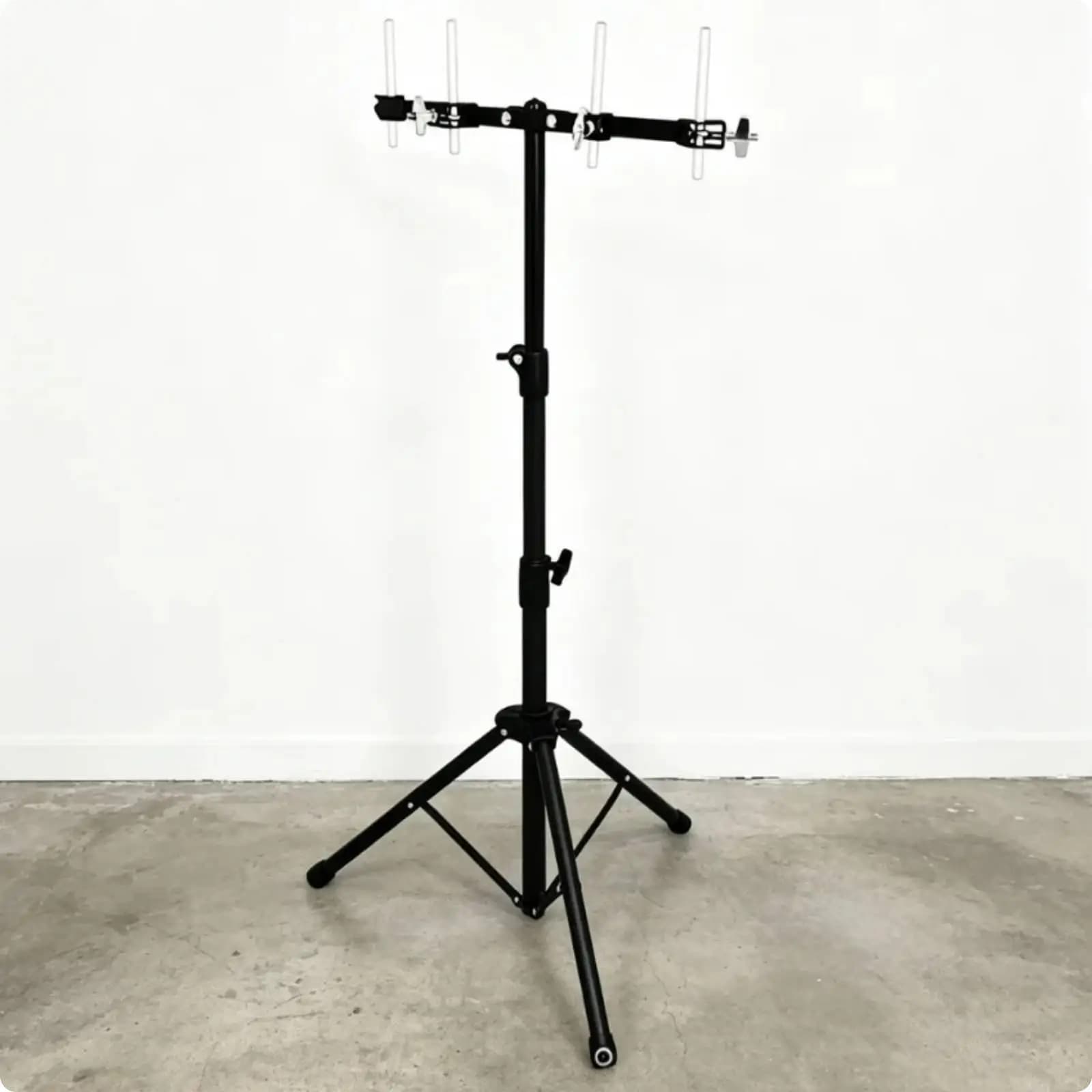 Adjustable Cowbell Stand Sturdy Steel Cowbell Combo Stand Stable Foundation Musical Equipment for Drummers, Stage, Studio Studio