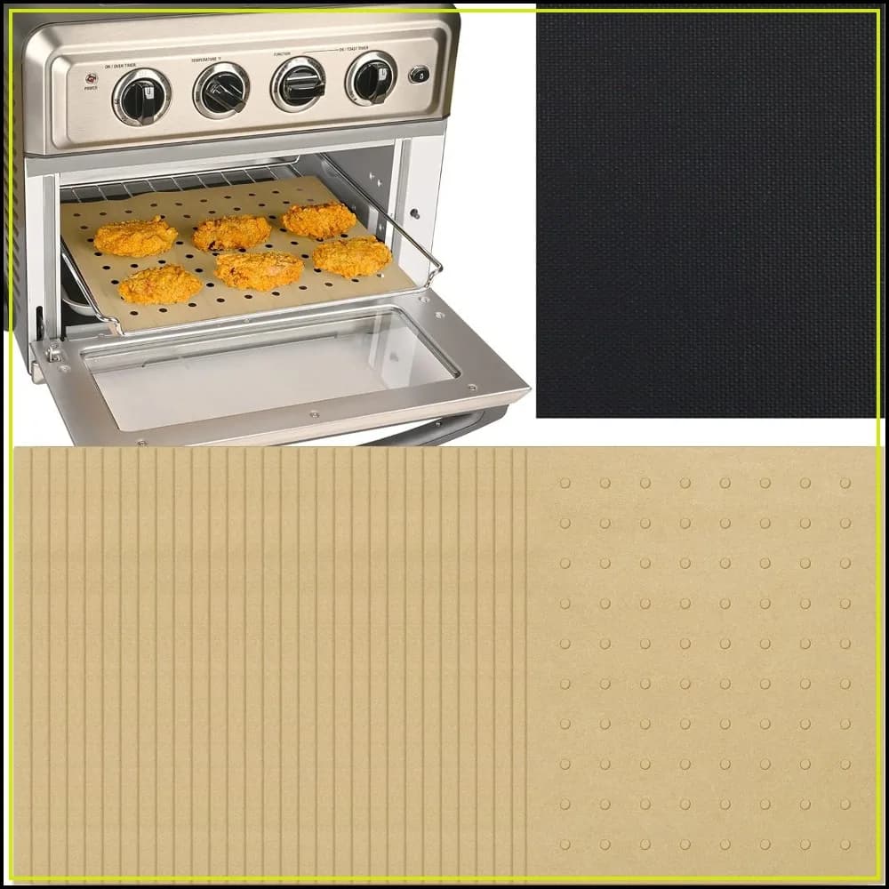 100 Pezzi di Carta da Forno Non Sbiancata per Friggitrice ad Aria, 11x9 Pollici, Perforata, Rettangolare, Usa e Getta, per Cuisinart, Ninja, Breville, Gowise, Black Decker