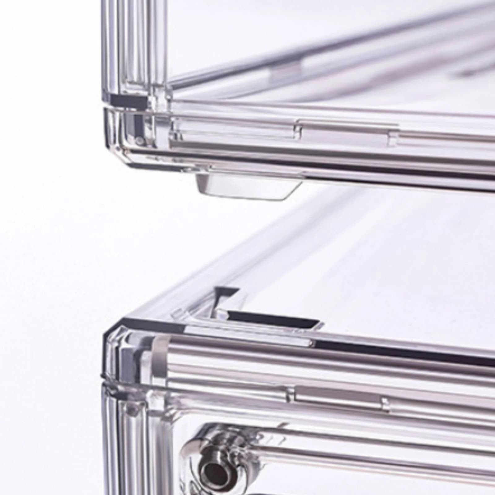 Clear Shoe Organizer Rigid Plastic Stackable Shoe Display Box Lisse Finition Storage for Entryway Closet