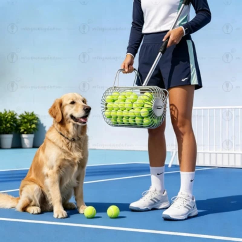 Raccoglitore di Palline da Tennis Portatile, Contenitore per Palline da Tennis, Cesto Raccoglipalline, Portapalline