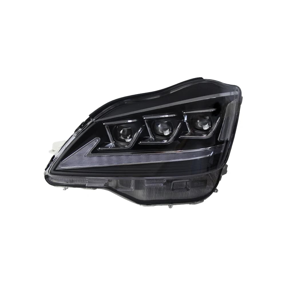 Faro Anteriore per Toyota Crown 2005-2009, Assemblaggio Aggiornato con Nuovo Stile LED a Tre Lenti Proiettore, Accessorio Auto Plug and Play