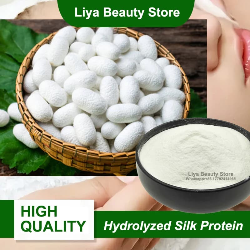 Hot Sale Hydrolyzed Silk Protein Powder Silk Fibroin Cosmetic for SkinCare Product
