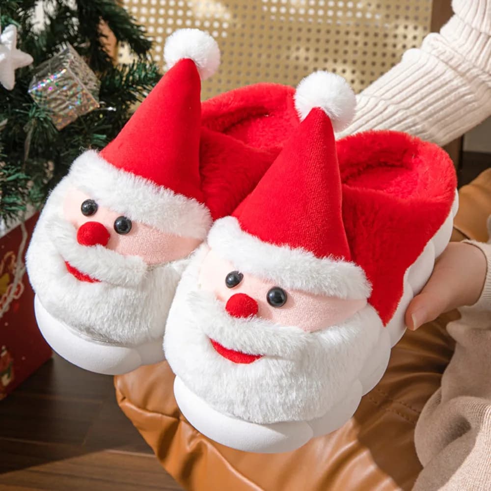 Pantofole creative di scheletro di Natale antiscivolo TPR scarpe di cotone calde per la casa addensate costumi cosplay di cartoni animati oggetti di scena invernali