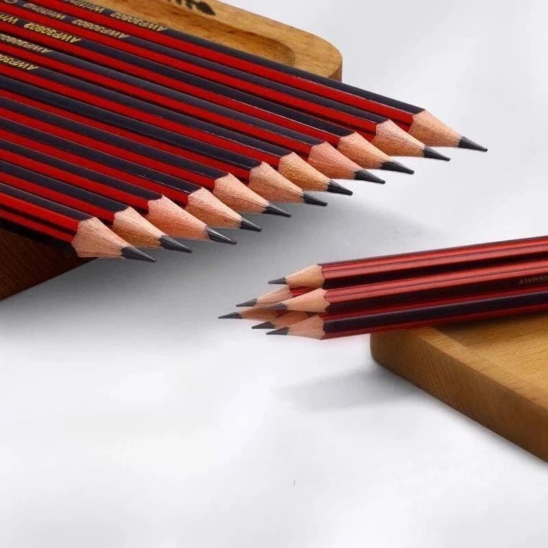 24pcs/2box Stationery Pencil Pencils Kids Drawing Pencil Set Hexagonal Pencils for Sketching Writing Engineering School Supplies