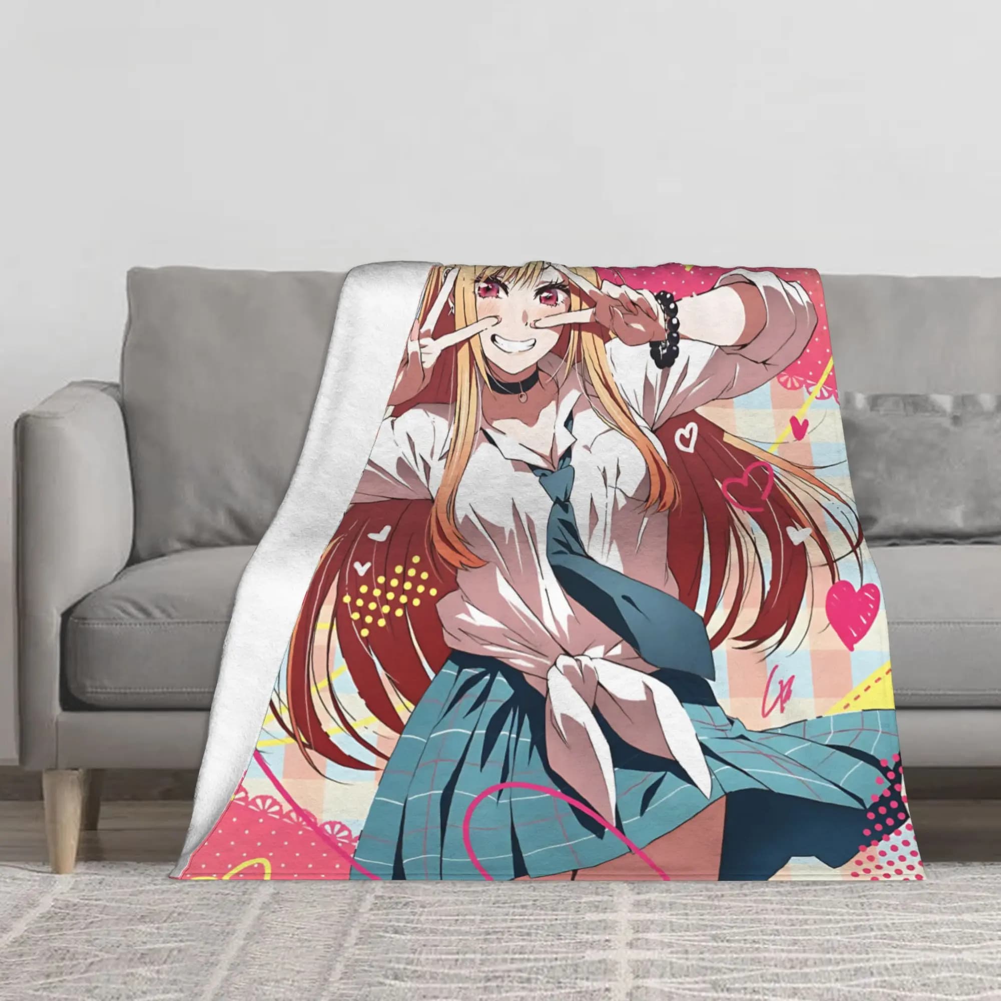 1PC Cute anime Winter Blankets for Adults Bedding Home Interior Sofa Knee