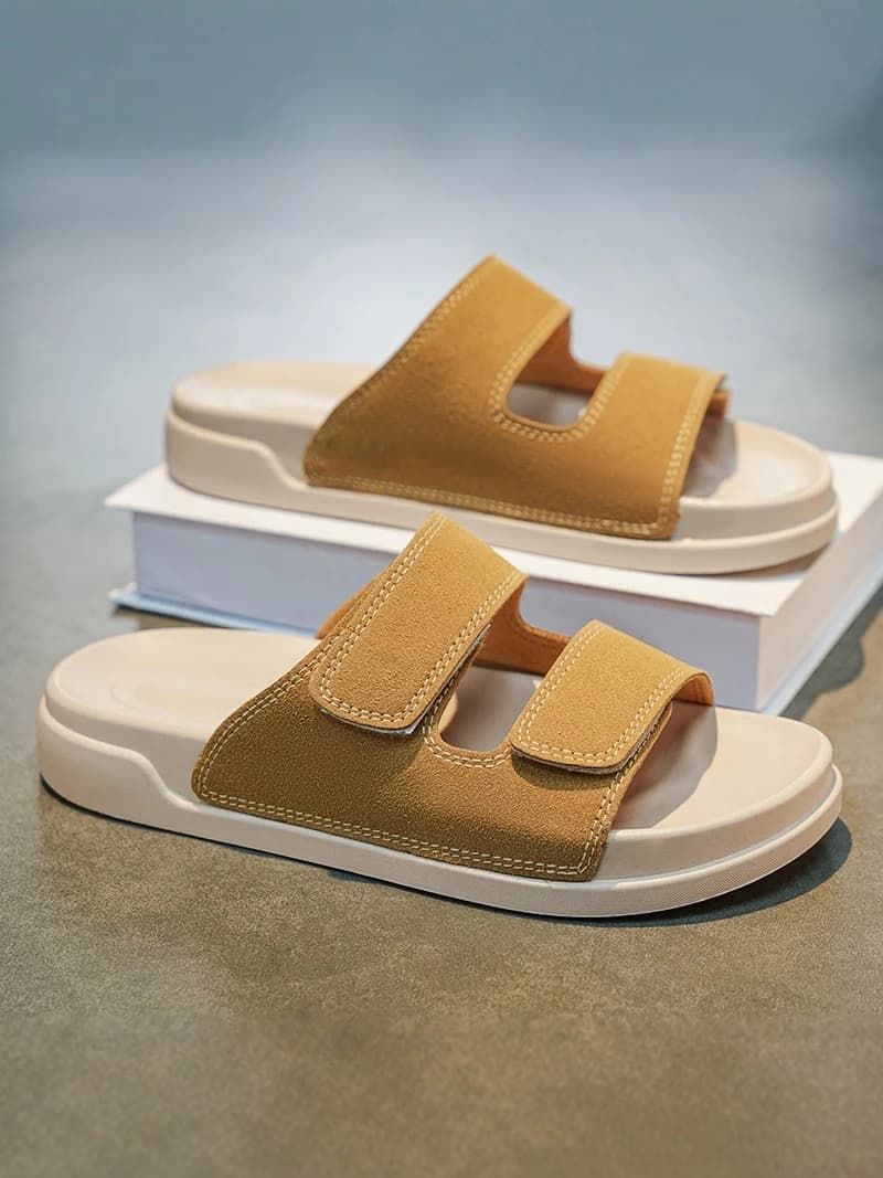 Sandali estivi casual da uomo, antiscivolo, con suola morbida, infradito per spiaggia e casa, resistenti all'usura, per adolescenti e sportivi.