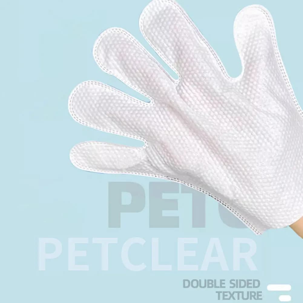 Guanti Shampoo Ipoallergenici Senza Risciacquo per Cani e Gatti - Salviette Istantanee per il Bagno degli Animali Domestici