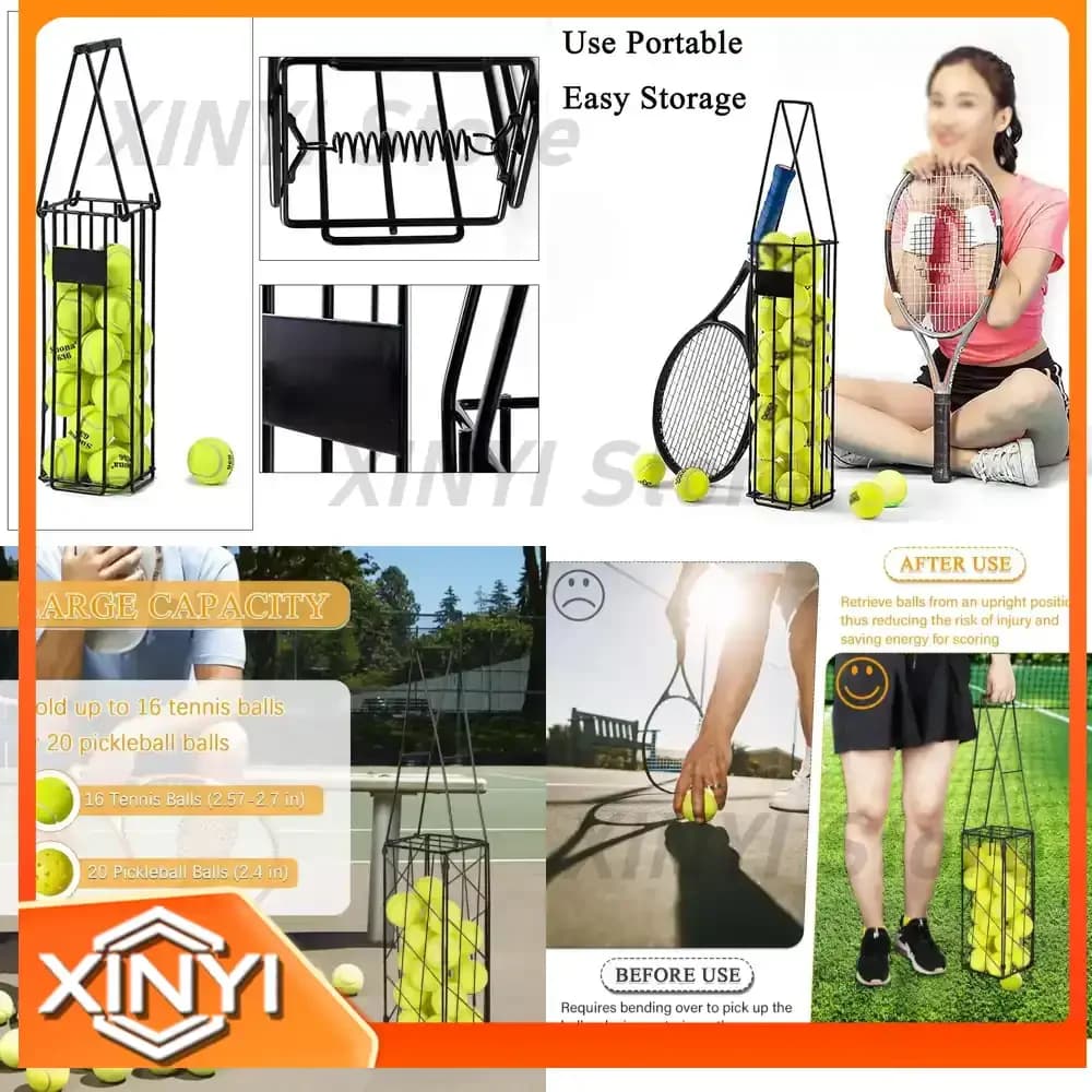 Automatic Tennis Ball Picker Basket Carrier Storage for Tennis Ball Collection TWO Sets
