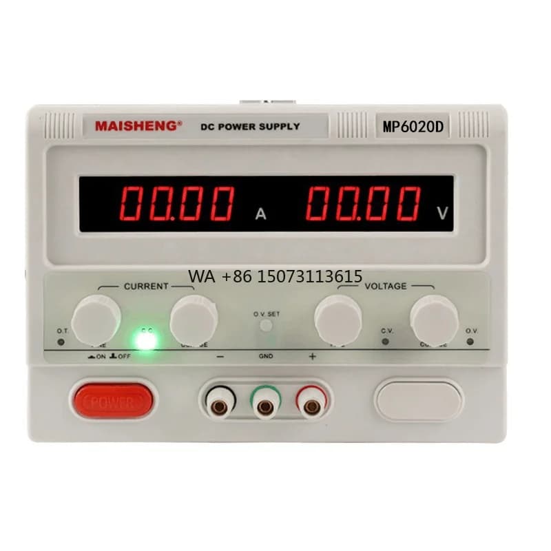 MP6020D Alimentatore CC 60 V 20 A Alimentatore regolato CC per laboratorio, ricerca scientifica e insegnamento