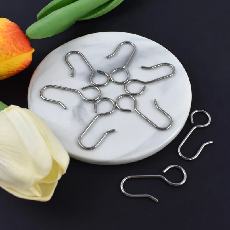 30/50/100 Pezzi Ganci Metallici a S in Acciaio Inossidabile per Cappelli, Tende, Vestiti, Doccia, Decorazioni per la Casa, Fibbie, Accessori Fai-da-te