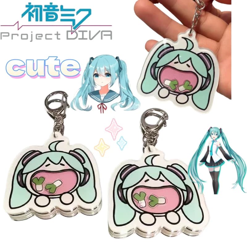 Portachiavi Hatsune Miku MEIKO, Nuovo Stile Creativo e Carino, Ciondolo per Zaino Studentesco alla Moda e Semplice, Regalo