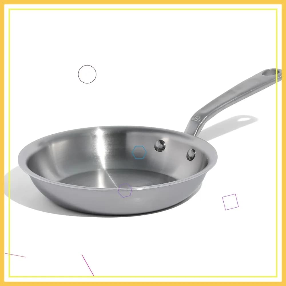 8-inch stainless steel pan - 5 layers - Professional Kitchen Tools - Compatible with Induction