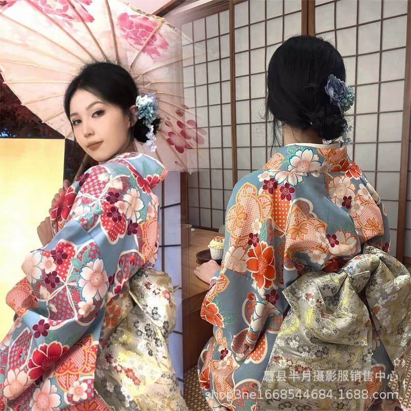 Japanese Kimono 2026 New Design Traditional Oriental Clothing Bathrobe Sauna Hotspring Anime Cosplay Photoshooting Travelling