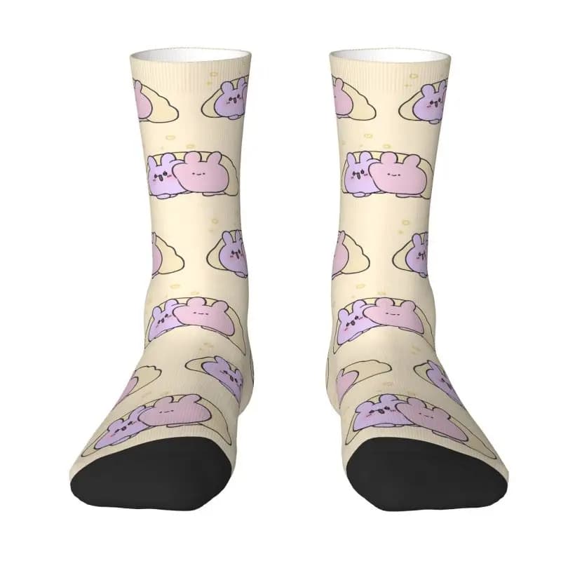 Asamimichan Socks Custom Harajuku Woman Men's Hot Sports Basket Socks Asamimi and Anemimi printed in 3D