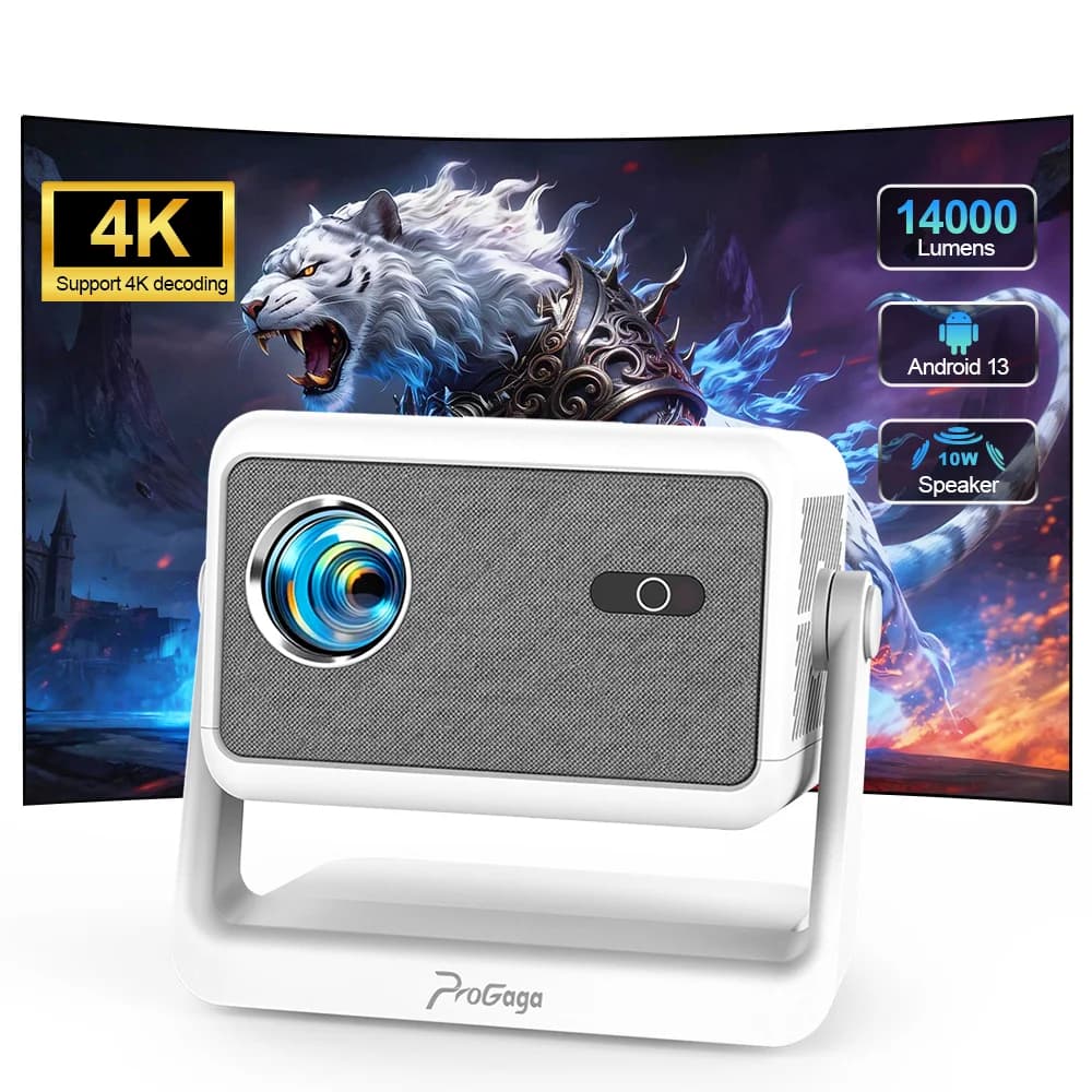 PG370MAX Proiettore Mini 1080P FHD 4K Android WiFi 3D per Home Theater, Proiettore Smart per Videogiochi PG370 MAX