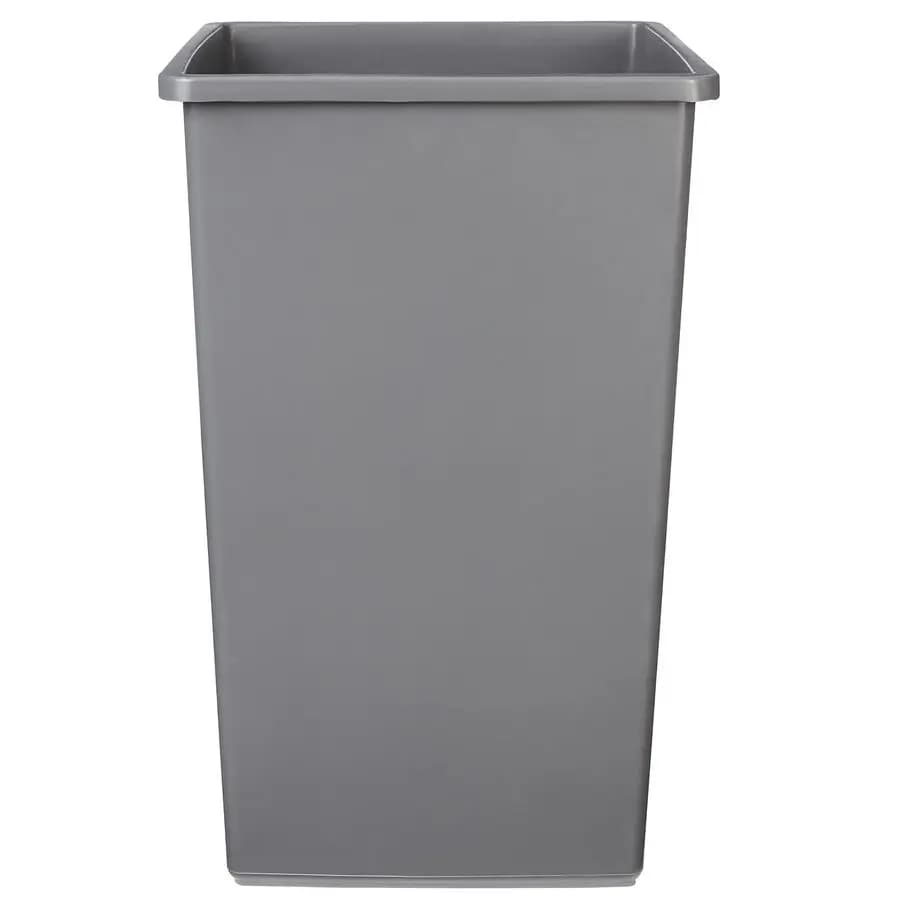 Contenitore per rifiuti quadrato con apertura superiore, contenitori in plastica, 25 galloni, grigio, confezione da 2