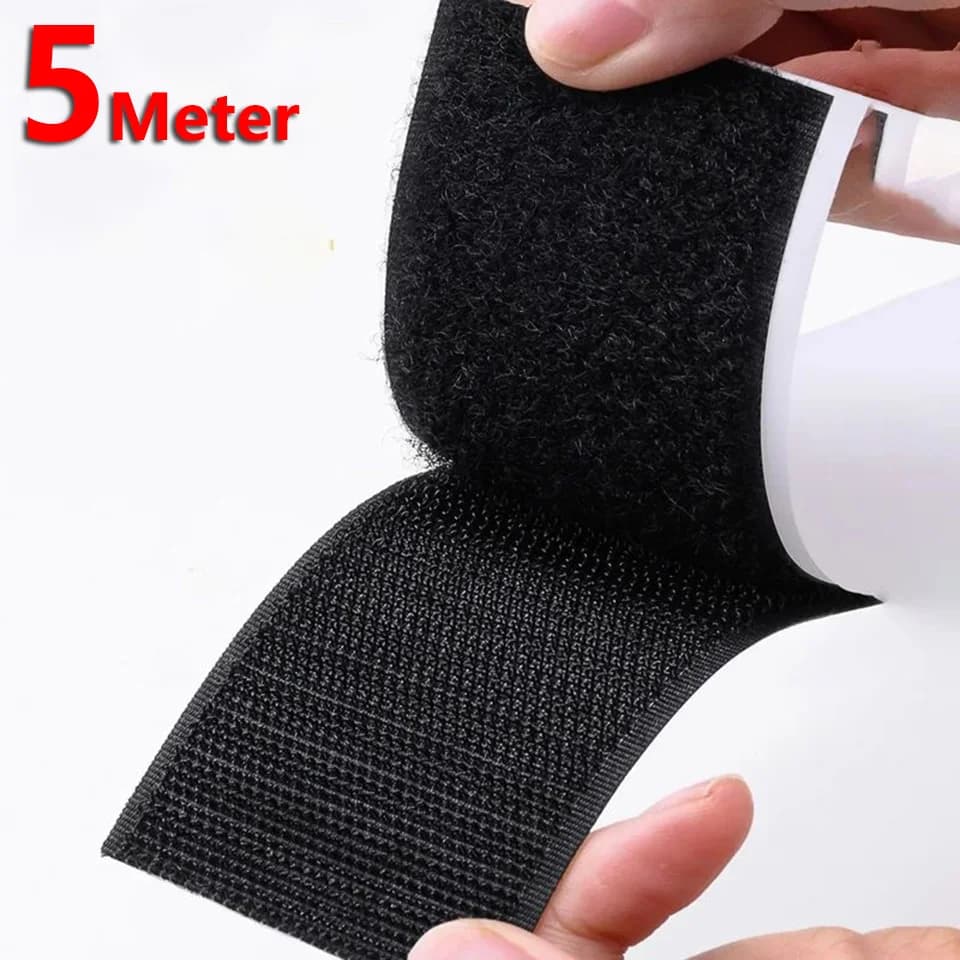 Nastro Adesivo Extra Forte in Velcro 1/5/10M, Strisce in Nylon per Fai-da-Te, Chiusura Adesiva 20mm 25mm 30mm 50mm