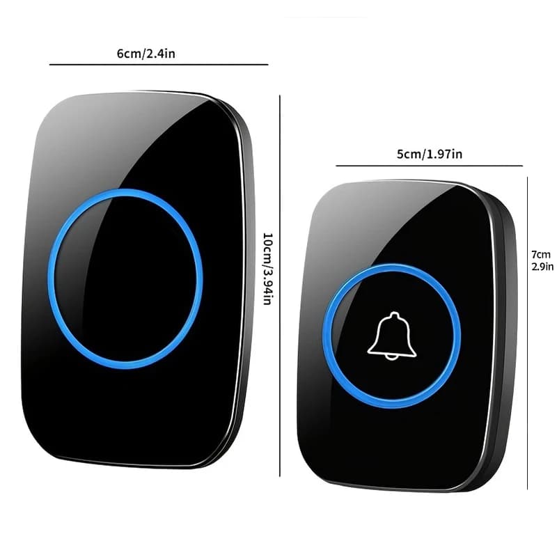 Wireless Doorbell with European Plug Remote Control 300M Waterproof 433 Frequency through Wall Signal Alarm Ambulance Smart Doorbell