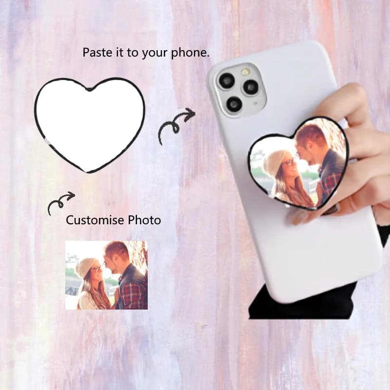 Porta cellulare personalizzato porta cellulare con stampa a sublimazione pop Porta cellulare fai da te a forma di cuore regalo personalizzato