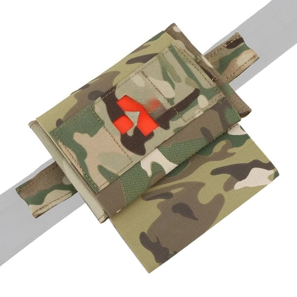 Custodia Micro Med 2 in 1 Custodia tattica MOLLE Mini custodia di pronto soccorso Vuota piccola custodia IFAK Custodia compatta Borsa EDC con supporto per laccio emostatico