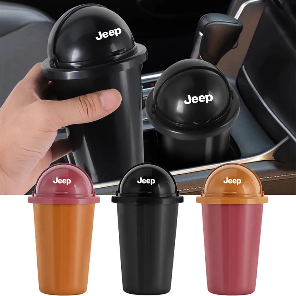 Cestino per rifiuti da auto, contenitore per spazzatura, accessorio per Jeep Renegade Compass Grand Cherokee Trail Hawk JPB