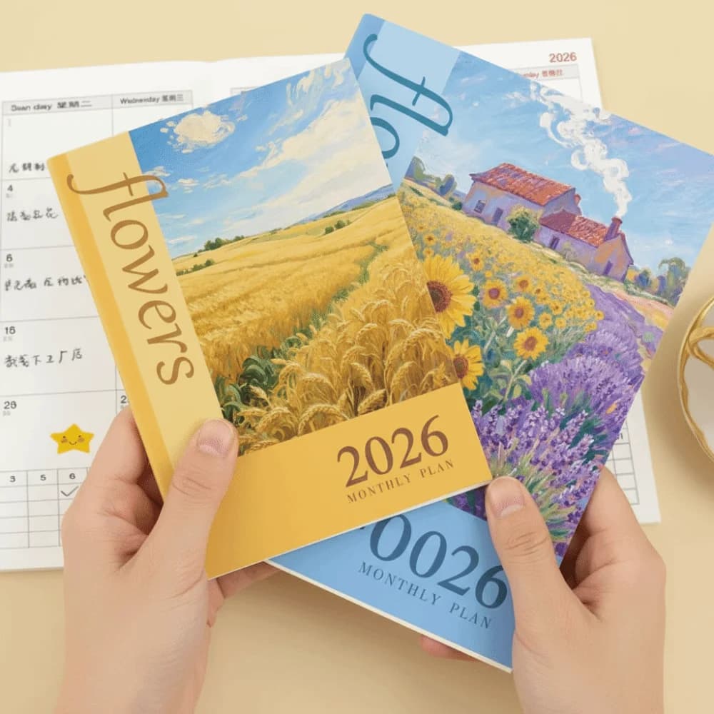 Agenda 2026 Formato A4, 24 Fogli, Diario Mensile Formato A5, Regalo per Studenti, Design Efficiente, Agenda Settimanale, Check-in Personale