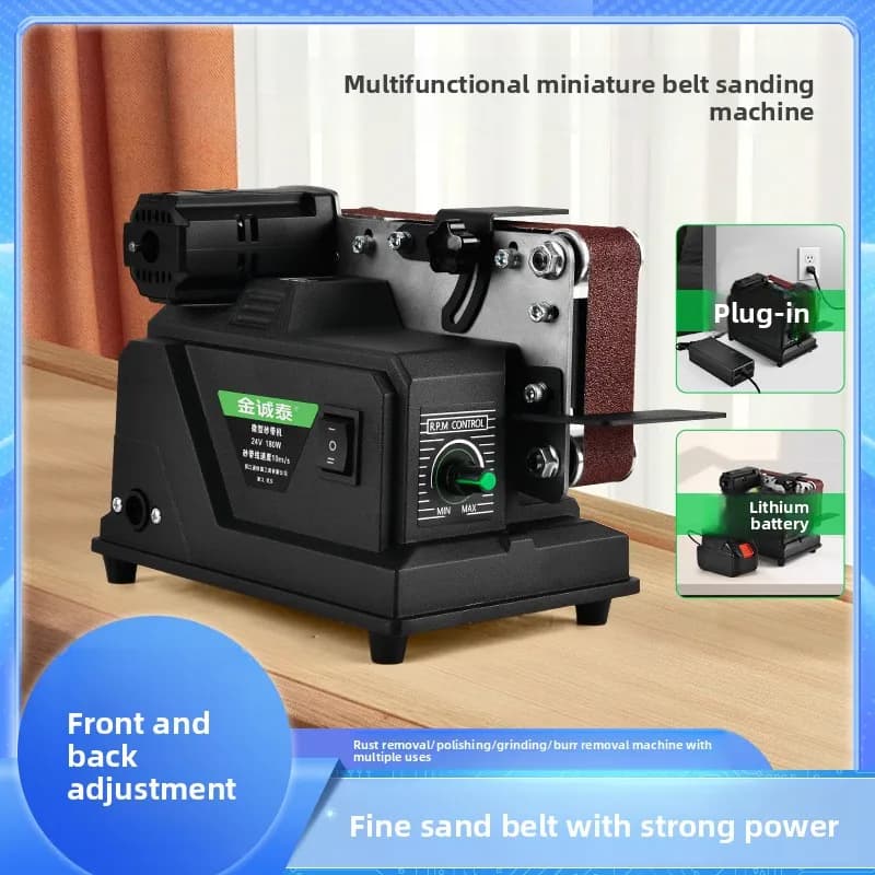 180W Electric 10 m/S Mini Polishing Electric Ribbon Grinding Machine Knives Sharpening Kitchen Knives Polishing Machine