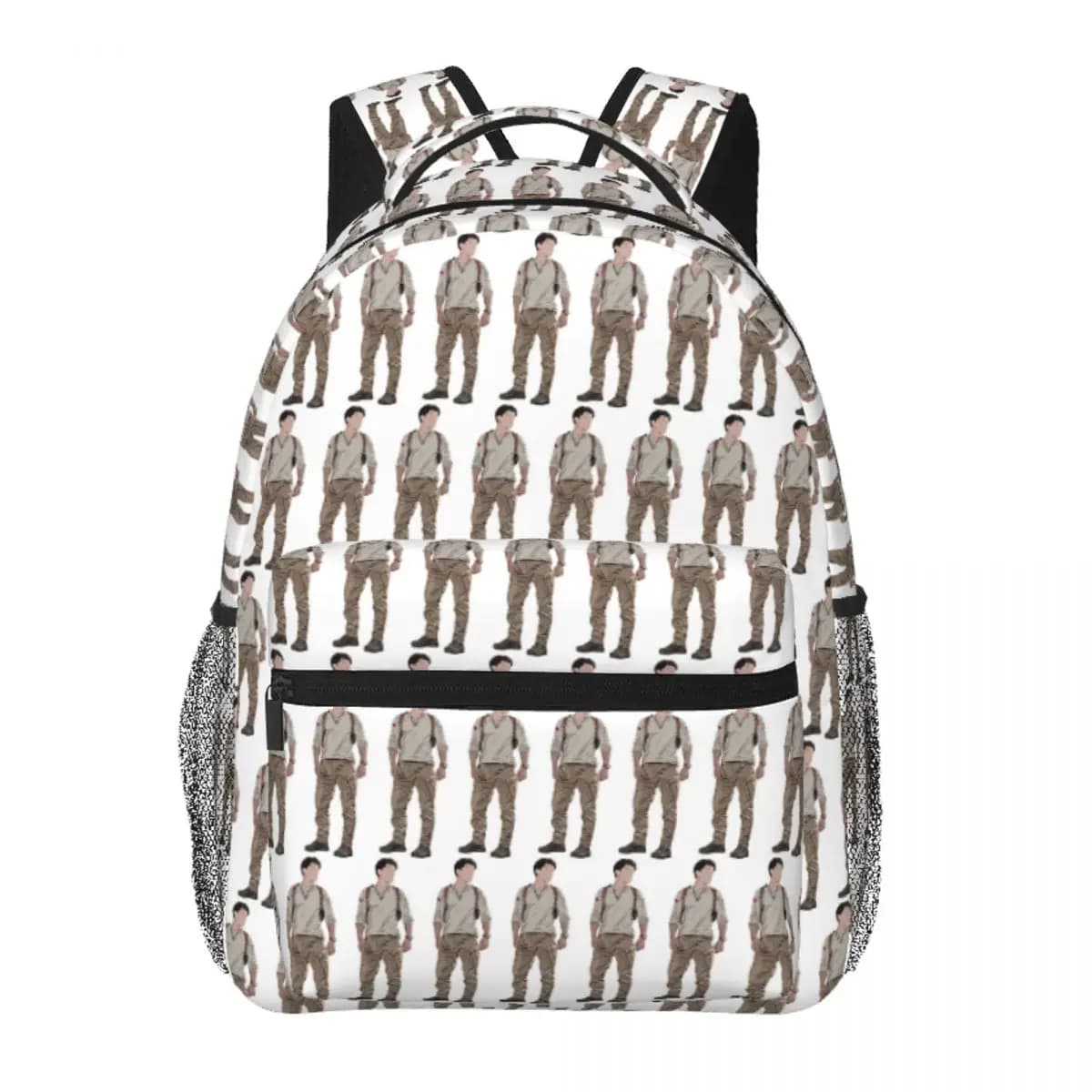 Tom Holland Uncharted Movie Nathan Drake Backpack Student Boys Girls BookBag Kids School Bag Laptop Shoulder Bags for Men Women