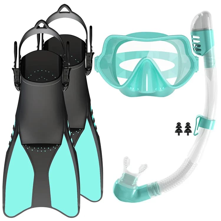 Scuba Diving Snorkeling Mask Dry Top Snorkel Set for Adults