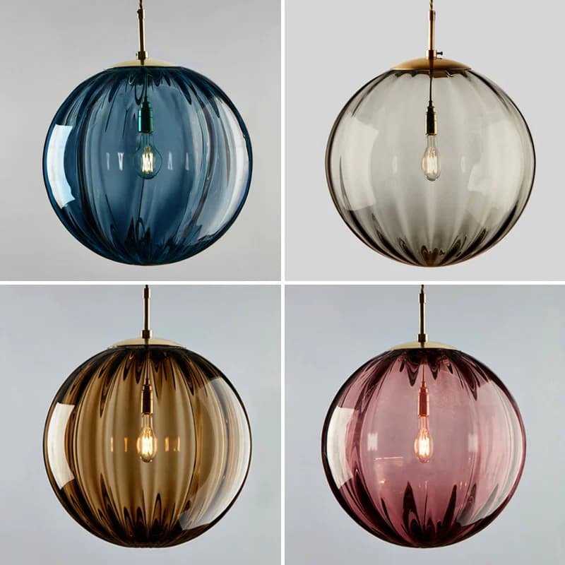 Lampada a sospensione moderna a led Lampada da sospensione a sfera in vetro nordico per camera da letto Sala da pranzo Bar Decor Loft Apparecchio a sospensione Apparecchi da cucina