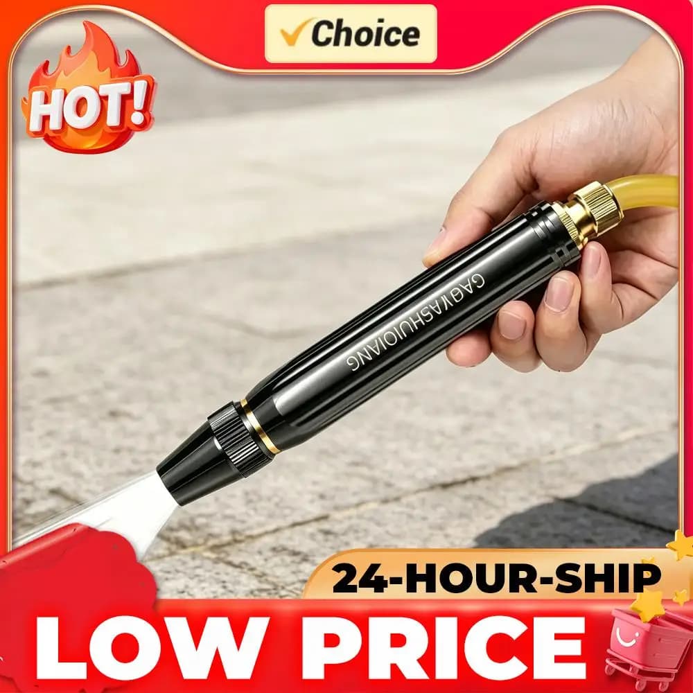 High Pressure Hose Nozzle Car Wash Gun Nozzles with Stainless Steel Hose Clamps Garden Hose Sprayer Nozzle for Watering Plants